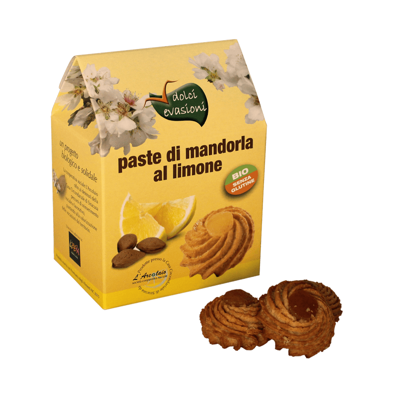 Paste di mandorla siciliana al limone- Bio (160gr)